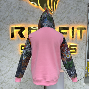 Sweat à capuche à fermeture éclair Sport Edition, coupe parfaite, très demandé, imprimé rose, fabriqué en usine, prix bas, sweat à capuche pour hommes, sweat à capuche pour hommes - Product Image 4