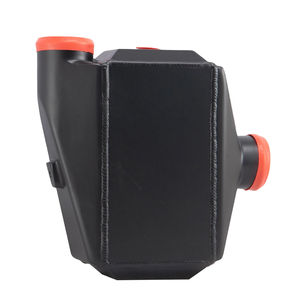 GTGMOTO 通用水冷式中冷器 12x11x4.5 <span class=keywords><strong>3</strong></span> 英寸进气口 出气口 黑色 高容量涡轮冷却铝芯 - Product Image 1
