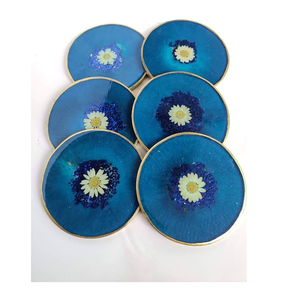 Dessous de verre en résine époxy Bon prix Tapis et tampons de qualité supérieure Dessous de verre en résine époxy de table Meilleur emballage - Product Image 6