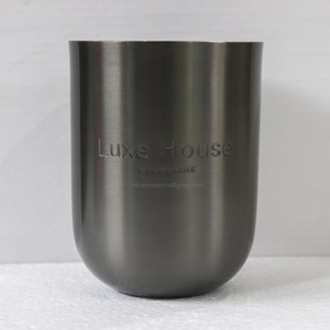 Tarro de vela de cobre con logotipo personalizado, recipientes de metal hechos a mano para hacer velas, recipientes de cera vacíos para decoración del hogar - Product Image 6