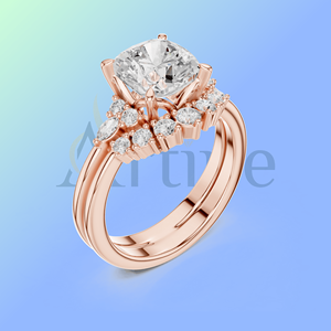 แหวนทองคำ 14K ดีไซน์เรขาคณิต Golda Gleam Jewels ปรับขนาดได้ ประดับเพชรเลี้ยงในห้องปฏิบัติการ สไตล์ชาติพันธุ์ สำหรับผู้หญิง - Product Image 1