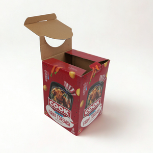 Caja de Empaque de Alimentos Ecológica Impresa Personalizada |   Caja de Cartón Plegable Reciclable para Venta al por Menor, Impresión Offset, Lámina en Relieve, Kraft SBS - Product Image 3