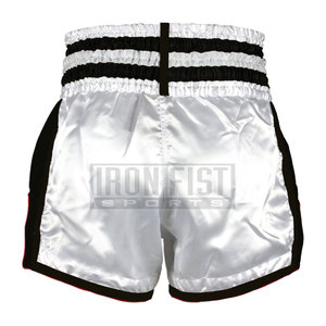 Venta al por mayor de satén ligero de secado rápido transpirable de los hombres ropa de artes marciales Muay Thai pantalones cortos logotipo frontal para el entrenamiento de Kickboxing - Product Image 4