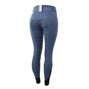 Ropa ecuestre con estampado de silicona personalizado, pantalones de color azul claro, pantalones de rendimiento, mallas para montar a caballo para mujer - Product Image 6