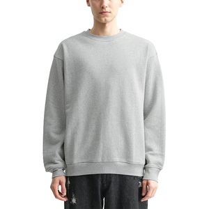 Pull-over à col rond surdimensionné en coton uni vierge sérigraphié avec broderie personnalisée sweat-shirt Streetwear de haute qualité fabriqué au Pakistan - Product Image 5