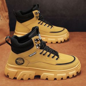 Chaussures de travail résistantes à l'usure pour chantier, confortables, imperméables, antidérapantes, avec dessus en fourrure, chaussures de randonnée et de sport pour hommes - Product Image 6