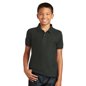 Polo de manga corta personalizado para jóvenes, camiseta negra clara para niños o niñas, talla 7, 100% de algodón, cuello redondo, función de secado rápido - Product Image 1
