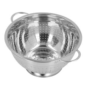 Stainless Steel <b>Colander</b> With premium quality steel fine mesh design for easy washing fruits vegetables pasta kitchen tasks - Product Image 2