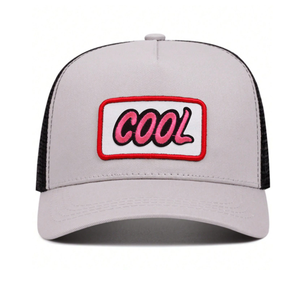 Casquette Trucker Brodé Marron avec Dos en Maille Réglable, 6 Panneaux, Style Décontracté et Patch Logo Avant - Product Image 4