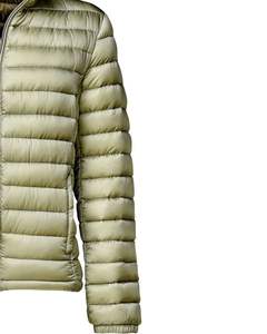 Chaqueta Acolchada Ligera para Hombre, Color Verde Oliva, con Cierre Frontal, Abrigo Acolchado Cálido, Ropa Exterior Informal para Invierno - Product Image 2