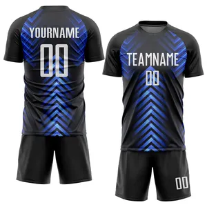 Professionele Voetbalteam Spelers Uniform Leverancier 2024 Nieuwe Aankomst Hot Selling Custom Design Gedrukt Voetbal Uniform Set