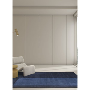 Alfombra de Lana Anudada a Mano Azul Sthir AIWL-3012 Rectangular 9x12 con Patrón Abstracto para Decoración de Sala de Estar y Uso en Pasillos - Product Image 6