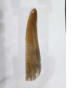 Antique Design Hair Comb With Handle Mini Vintage Handmade Bridal Feather Hair Comb with Natural Horn Elegant Indian Pocket Size - Product Image 6