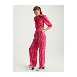 Pantalon et pantalon large à motifs en viscose pour femmes BGN S23P362 - Product Image 4