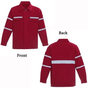 Vêtements de travail unisexes 100% coton, uniformes de travail personnalisés, bandes réfléchissantes, salopettes d'atelier résistantes à l'usure, logo personnalisé - Product Image 6