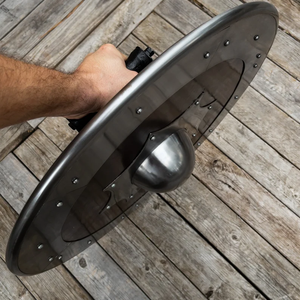 Armadura Medieval de Metal, Estilo Nórdico Escandinavo, Hecha a Mano, Vintage, Redonda, por Calvin Handicraft - Product Image 2