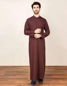 Jubba Blanca Elegante al por Mayor, Jubah de Color Sólido para Hombre, Thobe Musulmán Árabe Al Haramain, Dubai, Oriente Medio - Product Image 5