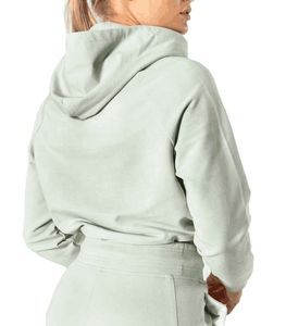 Meilleure vente de qualité supérieure sweat à capuche de gymnastique pour femmes respirant éponge tricoté matériel élégant conception OEM décontracté avant imprimé automne - Product Image 2
