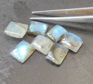 ลาบราดอไรต์ มูนสโตนธรรมชาติ รูปทรงสี่เหลี่ยมผืนผ้าขนาด 3x5 มม.-20x30 มม. แบบหลังแบน สำหรับทำเครื่องประดับ ขายส่ง มีสีสันสวยงาม - Product Image 6