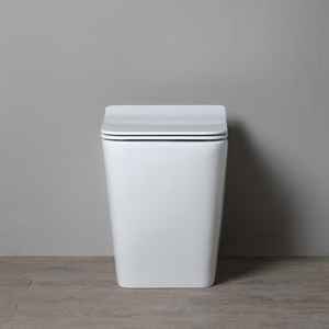 Abattant de toilettes en céramique sans bride à poser au sol Riga – Produit de qualité supérieure - Product Image 2