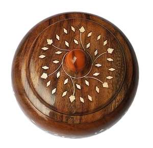 Tarro de almacenamiento de madera oscura hecho a mano para frutas secas, nuevo diseño elegante de alta calidad para cocina, decoración del hogar - Product Image 4