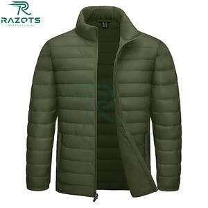 Veste d'hiver matelassée décontractée pour homme, coupe ample, coupe-vent, respirante, en nylon/coton, rembourrée de fibres 100 % polyester - Product Image 1