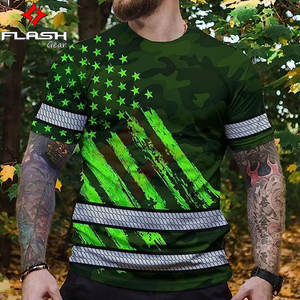 เสื้อสะท้อนแสงความปลอดภัยระดับ 1 แบบพิมพ์ลายซับลิเมชั่นตามสั่ง สำหรับผู้ชาย พร้อมโลโก้แบบกำหนดเอง กันน้ำ - Product Image 4