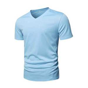 Camisetas de Cuello en V Ajustadas con Logotipo Personalizado a Precio Económico al por Mayor, Ropa para Hombre, Tallas Grandes con Bolsillos, Camisetas 100% Algodón - Product Image 4