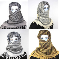 Shemagh Keffiyeh Arabe en Toile de Coton 100% de Haute Qualité, Écharpe Châle/Turban Palestine, Coupe-Vent, Respirant, Anti-Poussière, Personnalisable