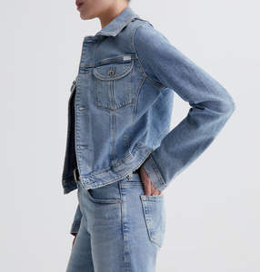 Veste en jean courte personnalisée de haute qualité pour femmes, respirante, streetwear, vente en gros, OEM, mode décontractée, coton - Product Image 5