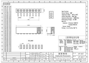Fournisseur vietnamien de connecteur femelle à aiguille incurvée femelle à une rangée de 2.0mm FFC FPC (Flat Flex) - Product Image 2