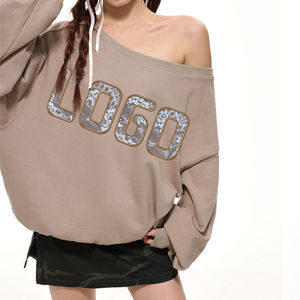 ODM Service Summer Breathable Plus Size Women's Hoodies Casual Sweatshirts Plain Oversized <b>Crewneck</b> Long Sleeve Winter Fleece - Product Image 6