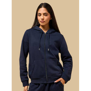 Women's <b>Plain</b> Zip-Up <b>Hoodie</b> Casual Full Zip Hooded Sweatshirt Regular Fit Long Sleeve Basic Solid Color Everyday Streetwear - Product Image 1