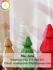 Adornos navideños hechos a mano de ratán de Vietnam para decoración de mesas de fiesta y decoración festiva ecológica - Product Image 3