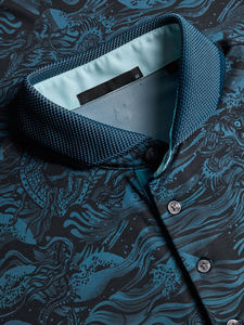 Camiseta de Golf Casual Personalizada para Hombre, de Manga Corta, Transpirable, de Secado Rápido, de Poliéster y Elastano, Estampada, Talla Grande, Sublimada - Product Image 3