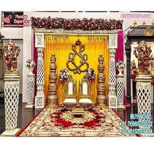 Best Hindu Wedding FRP <b>Props</b> for Decoration Stylish Wedding Mandap and <b>Stage</b> Decoration <b>Props</b> Rajwada Style Fiber Pillars Setup - Product Image 1