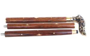 Bastón de madera con mango de latón Bastones hechos a mano para hombre mujer 36 pulgadas - Product Image 3