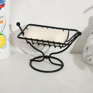 Porte-savon moderne en fer forgé torsadé, imperméable, finition noire, personnalisable pour les hôtels, les villas et les salles de bain à domicile - Product Image 2