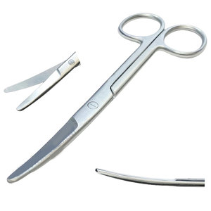 Tijeras Quirúrgicas Curvas de Acero Inoxidable LIPUMA 70503 de 5.5 Pulgadas, Alta Calidad, Estándar de Seguridad MOL, Punta Redonda/Punta Ciega, CE - Product Image 1