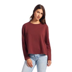 Camisetas Personalizadas de Manga Larga para Mujer, 100% Algodón, Ecológicas, de Secado Rápido, Tela Cómoda, Tops de Verano 2026, Corte Regular - Product Image 1