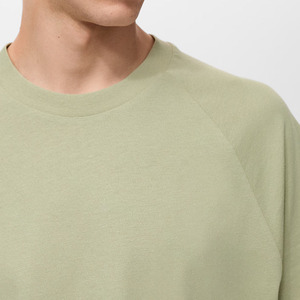 Camiseta personalizada de alta calidad de 300gsm, Camiseta de algodón en blanco de gran tamaño con hombros caídos, Camisetas estampadas para hombres - Product Image 4