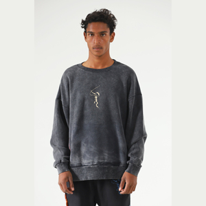 Sudadera Premium para Hombre con Lavado Ácido, 80% Algodón, 20% Poliéster, Felpa, Estilo Holgado, Hombros Caídos, Informal, OEM, Marca Privada - Product Image 1