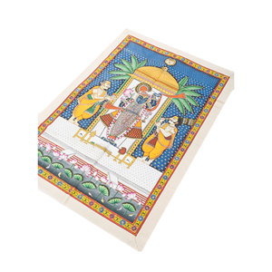 Pichwai Art Red & Orange Cotton Cloth Bohemian Style <b>Wall</b> Art & Tapestry for Outdoor & Bedroom <b>Wall</b> <b>Decor</b> Christmas Hanging - Product Image 2