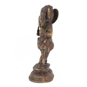Estatua de bronce antiguo de latón indio hecha a mano, escultura de Ganesha, estatua de decoración para el hogar, artículos de regalo, 28x10 cm, SNS-1674 - Product Image 3