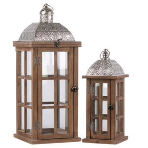 Bougeoir professionnel décoratif de luxe, lanternes de jardin en bois et en métal personnalisées, bougeoir de fabricant indien - Product Image 6