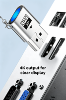 Adaptador de Pantalla Virtual para PC sin Cabezal con Emulador EDID 4K 60Hz, Chip Integrado, Soporte de Resolución Personalizada, Aleación de Aluminio