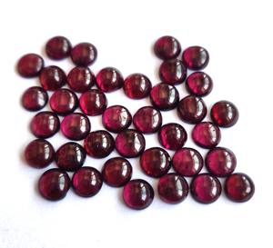 Grenat rhodolite rose naturel 4mm à cabochon rond dos plat-grenat rhodolite rose lâche pierre précieuse de qualité supérieure - Product Image 6