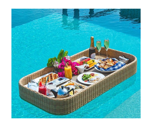 ตะกร้าหวายลอยน้ำสำหรับใส่อาหารเช้าแบบสานสำหรับวิลล่ารีสอร์ทกลางแจ้ง - Product Image 2