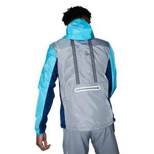 2025 nuevo logotipo personalizado Streetwear chaqueta cortavientos de nailon de 2 piezas y conjunto corto de talla grande chándal de verano con capucha - Product Image 3