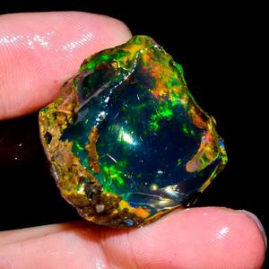 Superb Top Multi Fire Natural ópalo etíope juego de fuego Color áspero suelto Fabricación de piedras preciosas mujeres oro joyería fina mayorista - Product Image 2